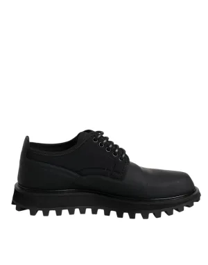 Dolce Lace Up Trekking Shoes Leather Gabbana Black Dress Exclusive products Best choice &