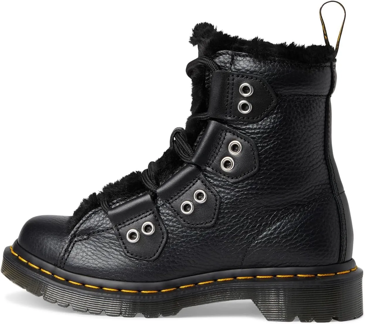 Dr. Martens Women's 1460 Lace to Toe Fur Lined Boots Combat