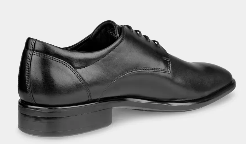 ECCO Men's City Tray Leather Derby Shoe Black