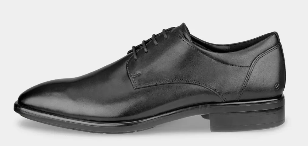 ECCO Men's City Tray Leather Derby Shoe Black