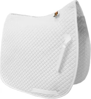 ECP Equine Comfort Products Quilted Dressage Saddle Pad, Breathable, Moisture-Absorbing, Lightweight Cushioning, Secure Fit, Contoured for Comfort, Durable Cotton for Training & Competition