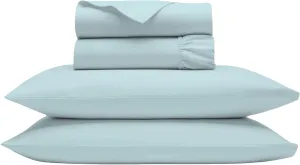 Egyptian Cotton Sheets King Size Bed, Comfort 1000 Thread Count King Sheet Set, Ultra-Soft, Breathable Deep Pocket King Bed Sheets Hotel Quality Luxury Bed Linen Set- Aqua Blue