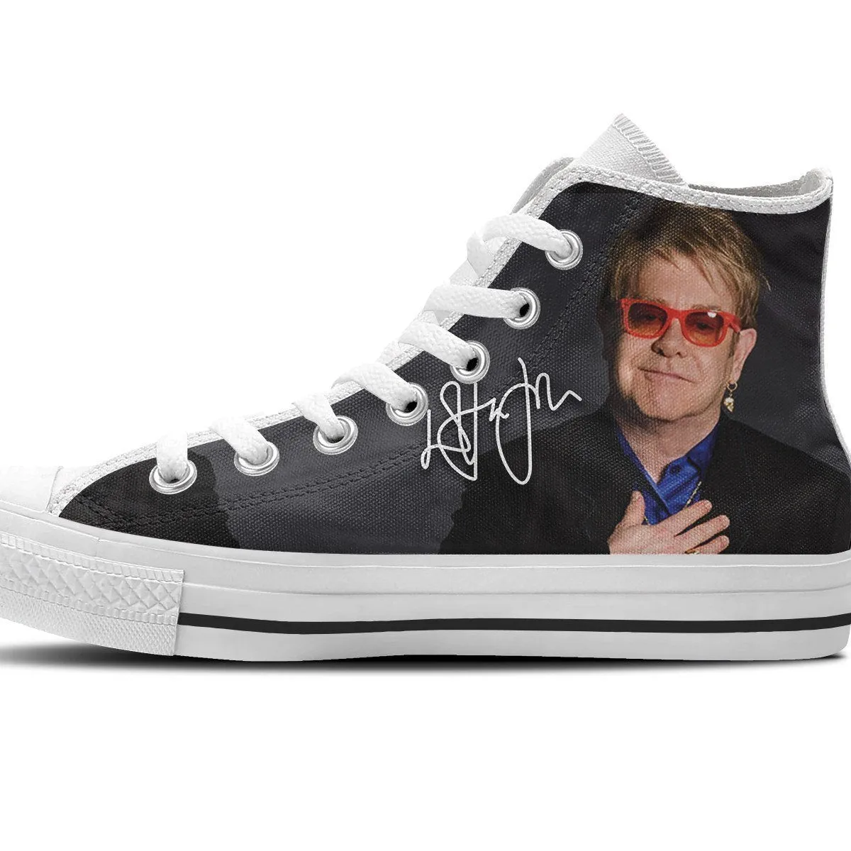 elton john mens high top sneakers