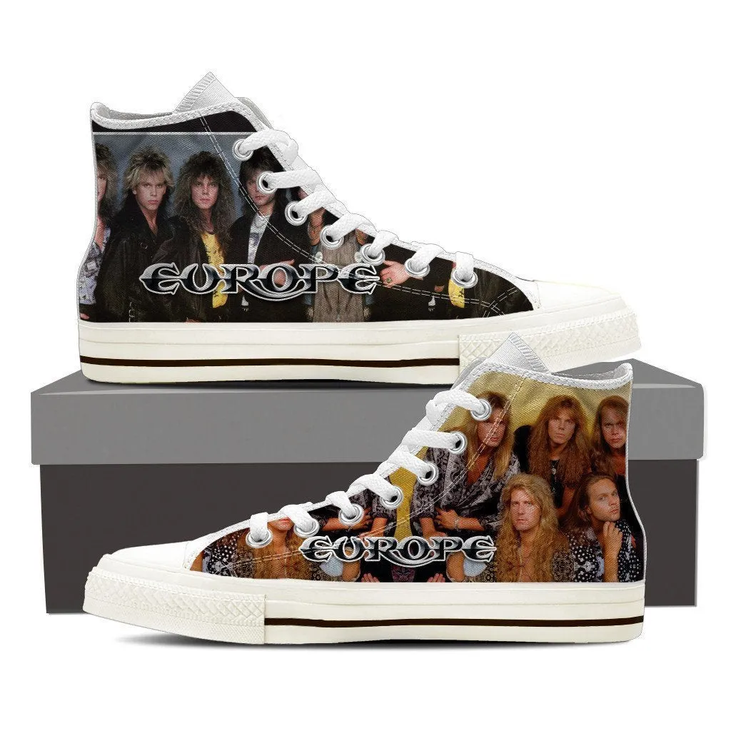 europe band mens high top sneakers