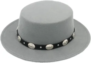 Fedora Hats,Pork Pie Hats,Flat top Hats,Boater Hat Bowler Caps with Black Belt for Men Women