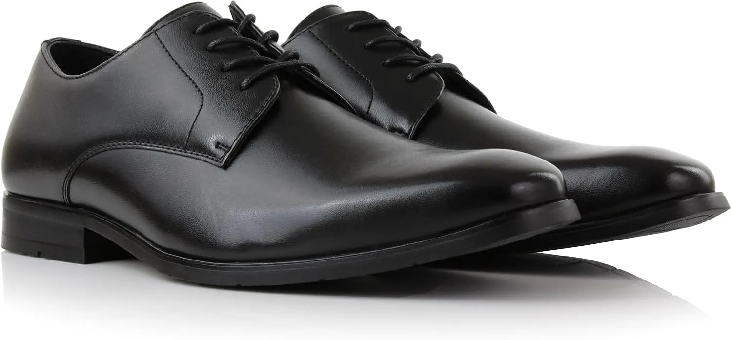 Ferro Aldo Alvin MFA19696 Men's Plain Square-Toe Derby Dress Shoes