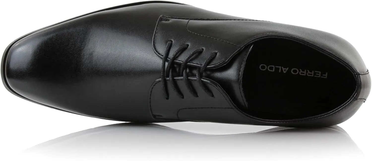 Ferro Aldo Alvin MFA19696 Men's Plain Square-Toe Derby Dress Shoes