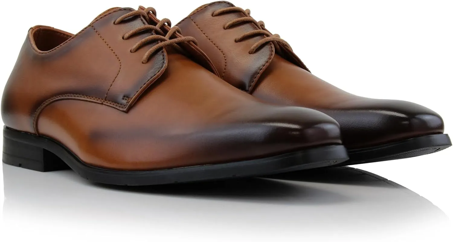 Ferro Aldo Alvin MFA19696 Men's Plain Square-Toe Derby Dress Shoes