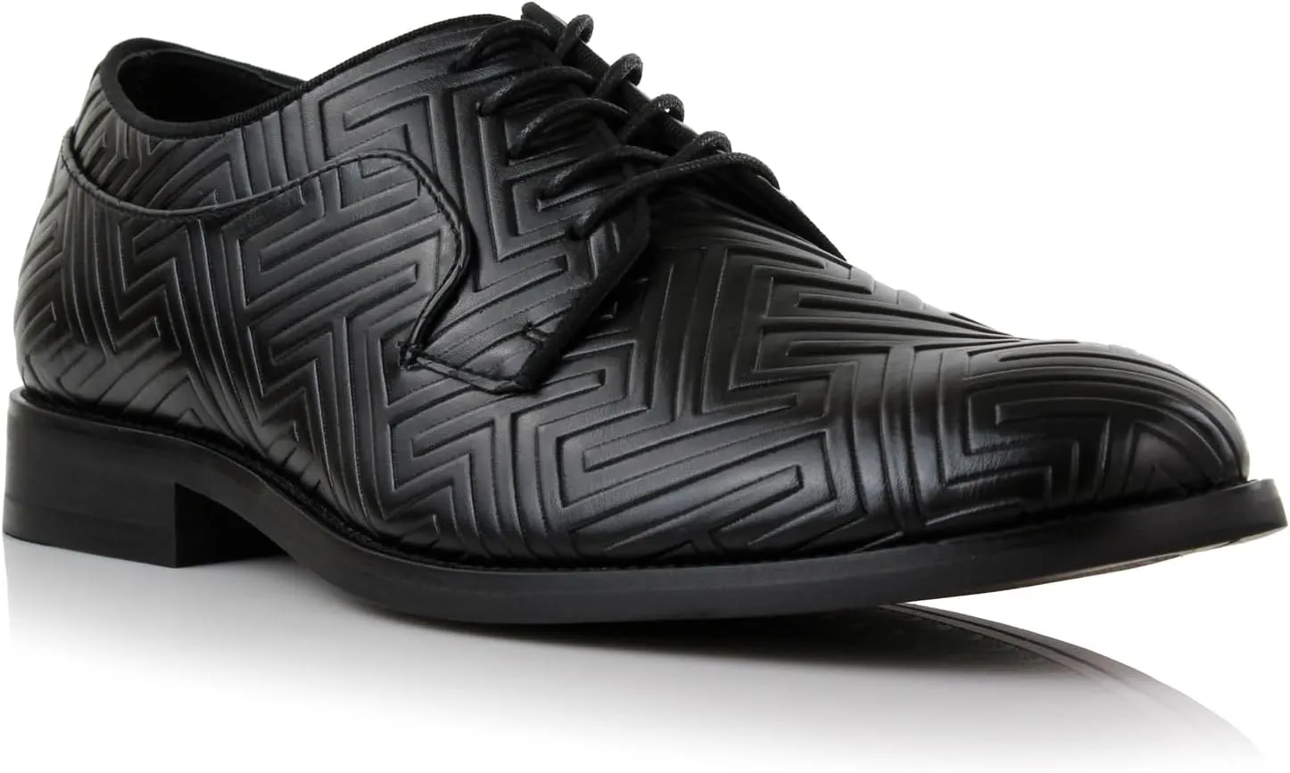 Ferro Aldo Men's Classic Round-Toe Fashion Derby Dress Shoes