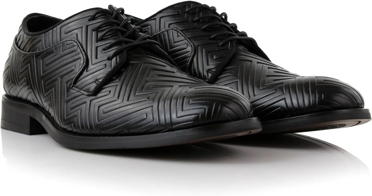 Ferro Aldo Men's Classic Round-Toe Fashion Derby Dress Shoes