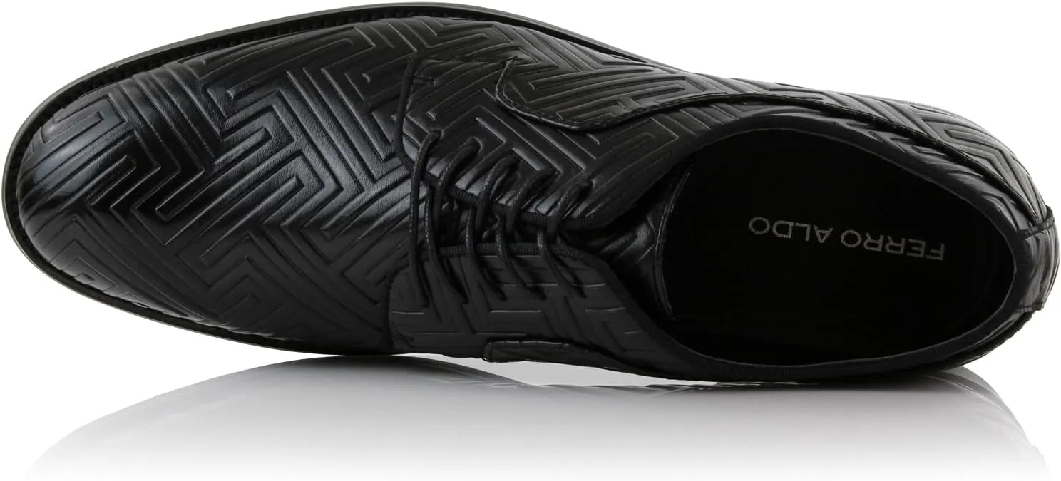 Ferro Aldo Men's Classic Round-Toe Fashion Derby Dress Shoes