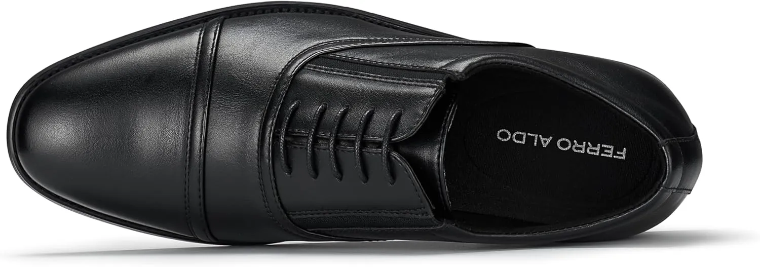 Ferro Aldo Men’s Classic Vegan Leather Lace-Up Oxford Formal Dress Shoes