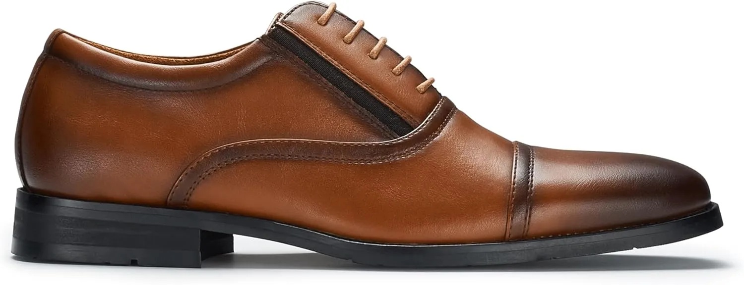 Ferro Aldo Men’s Classic Vegan Leather Lace-Up Oxford Formal Dress Shoes