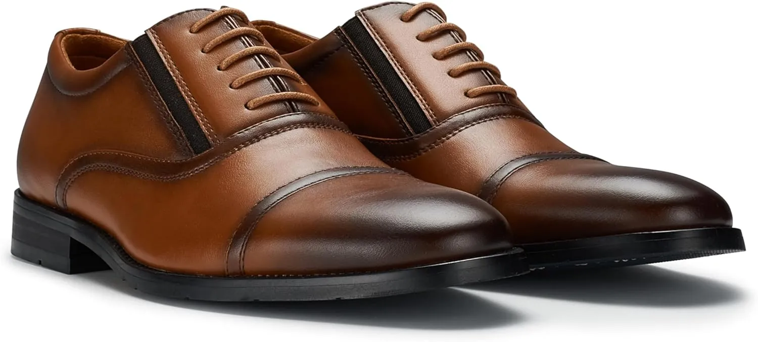 Ferro Aldo Men’s Classic Vegan Leather Lace-Up Oxford Formal Dress Shoes