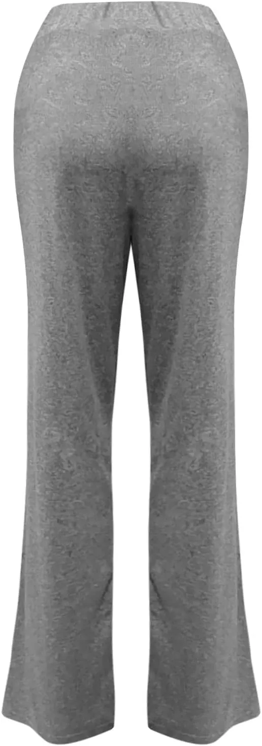 Flare Leggings for Women Crossover High Waist Stretchy Workout Bootleg Yoga Pants Casual Tummy Control Bell Bottom Leggings