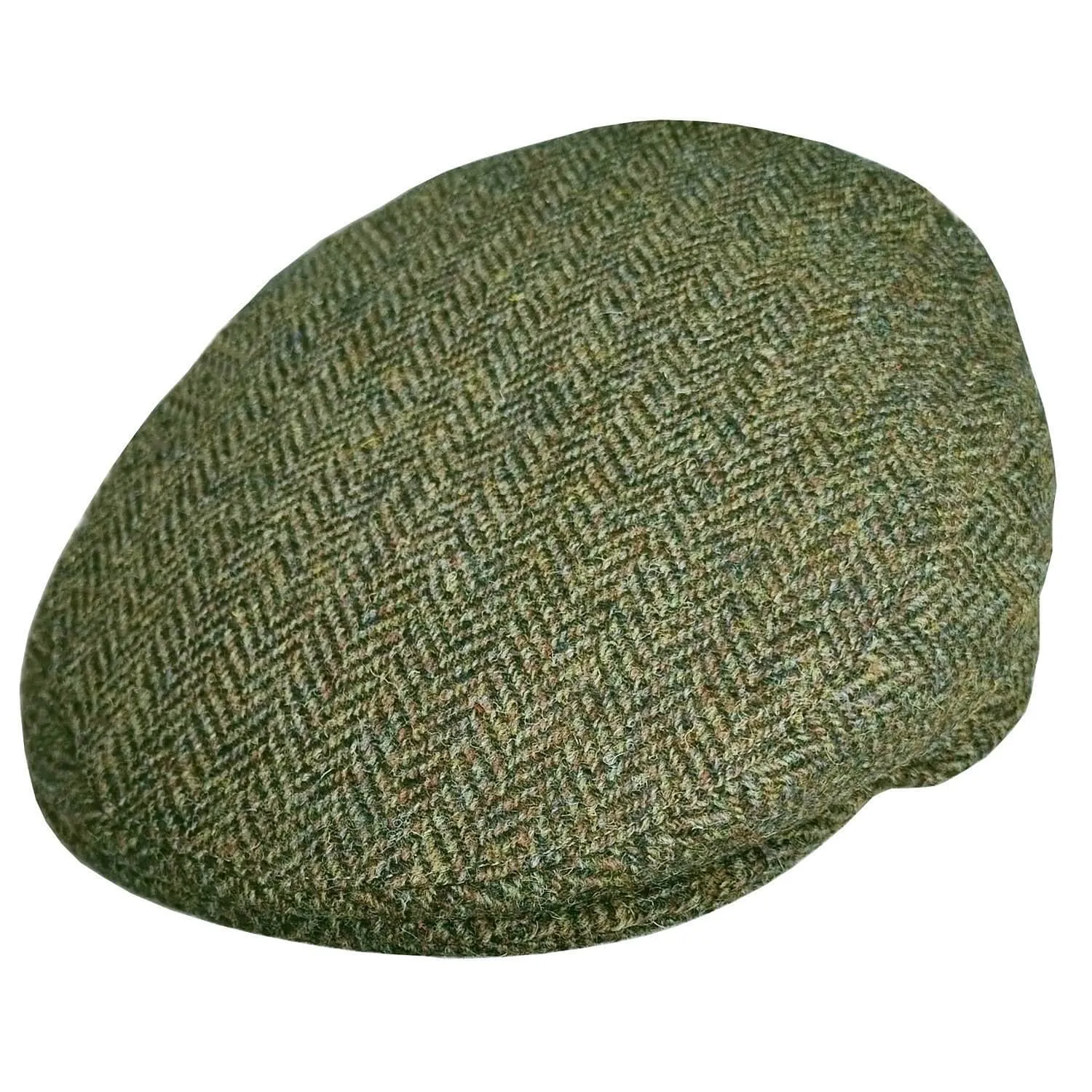 Flat Cap In Harris Tweed - Black, Green - Boardmans Design
