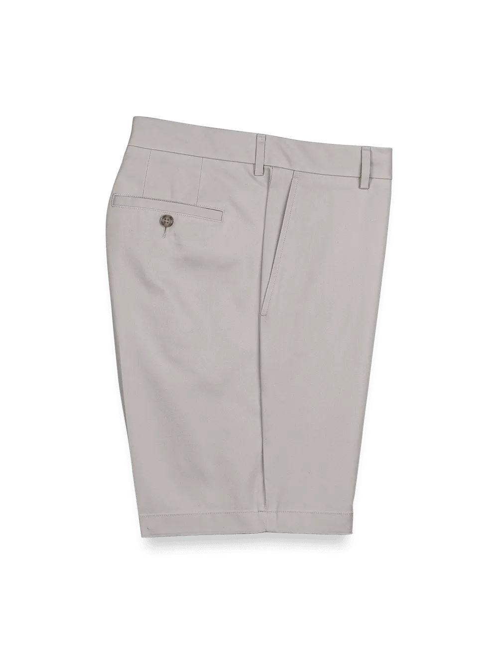 Flat Front Lightweight Impeccable Shorts - Light Grey