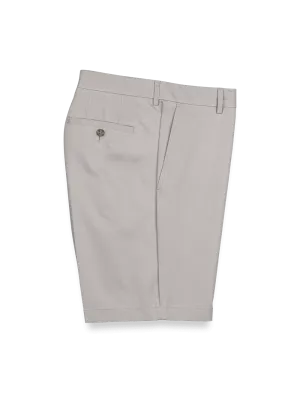 Flat Front Lightweight Impeccable Shorts - Light Grey