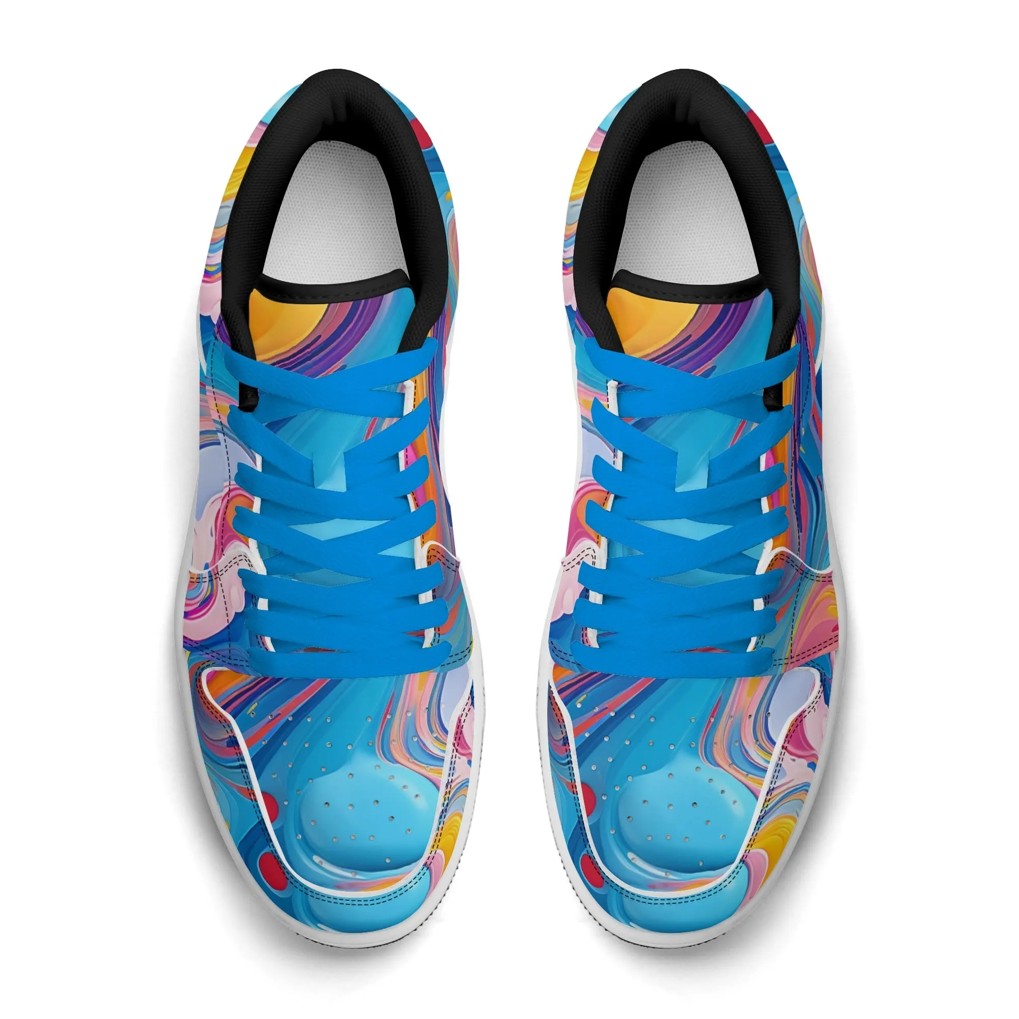 Fluid Colors Low Top Leder Sneaker für Herren
