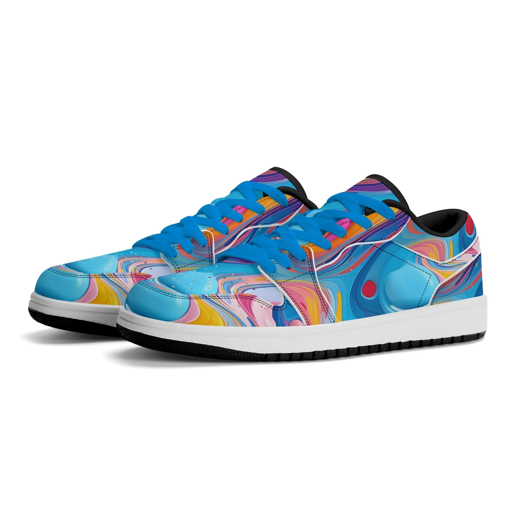 Fluid Colors Low Top Leder Sneaker für Herren