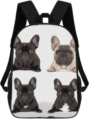 French Bulldog Lightweight Backpack Casual Carry On Laptop Backpack,Hiking Bag for Camping Sports Work