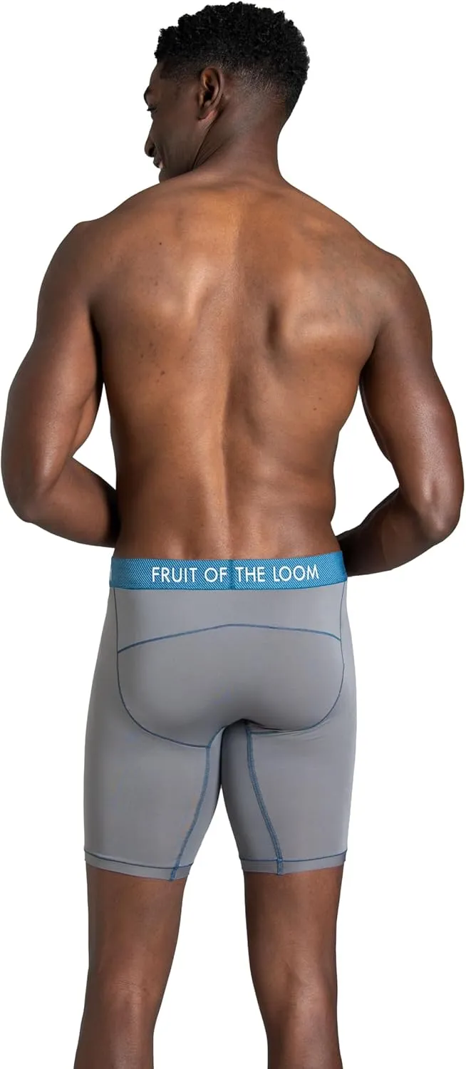 Fruit of the Loom Men's Getaway Boxer Briefs, Lightweight Breathable Fabric, Quick Dry & Odor Control