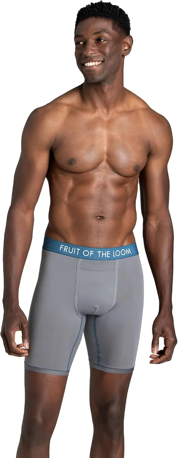Fruit of the Loom Men's Getaway Boxer Briefs, Lightweight Breathable Fabric, Quick Dry & Odor Control