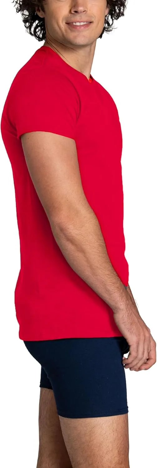 Fruit of the Loom Men's Undershirts, Moisture Wicking & Tag Free, Short Sleeve Crew T-Shirts