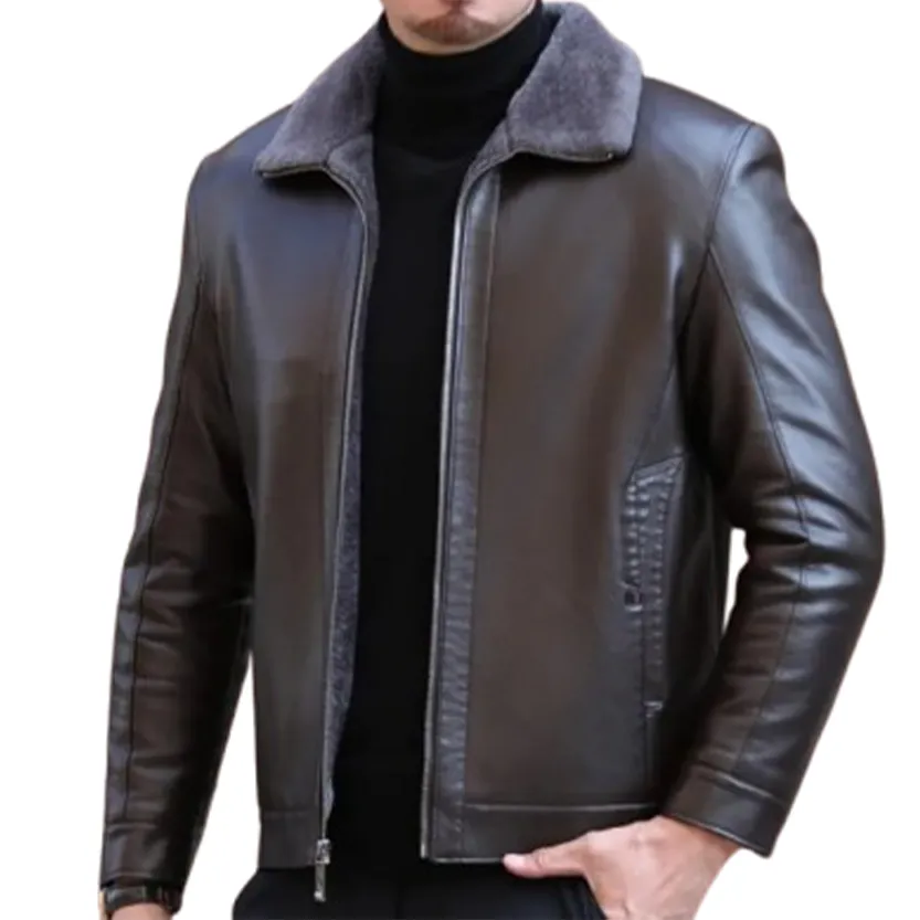 Funki Buys | Jackets | Men's Leather Fleece Lined Short Jackets