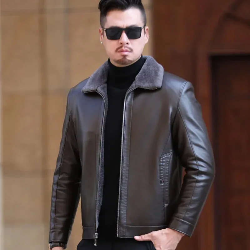 Funki Buys | Jackets | Men's Leather Fleece Lined Short Jackets