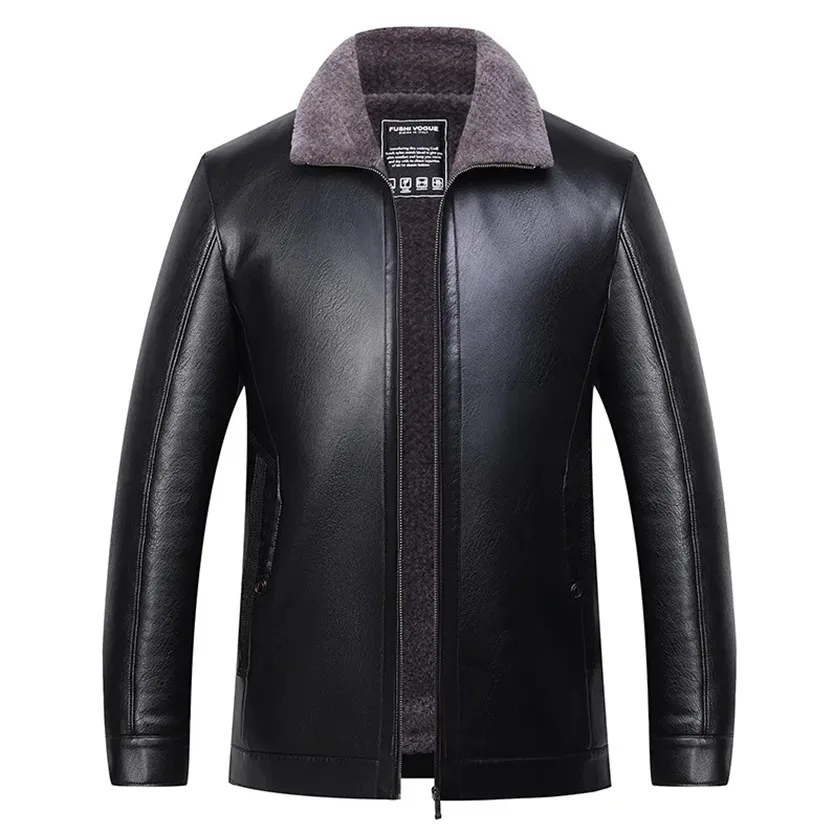 Funki Buys | Jackets | Men's Leather Fleece Lined Short Jackets
