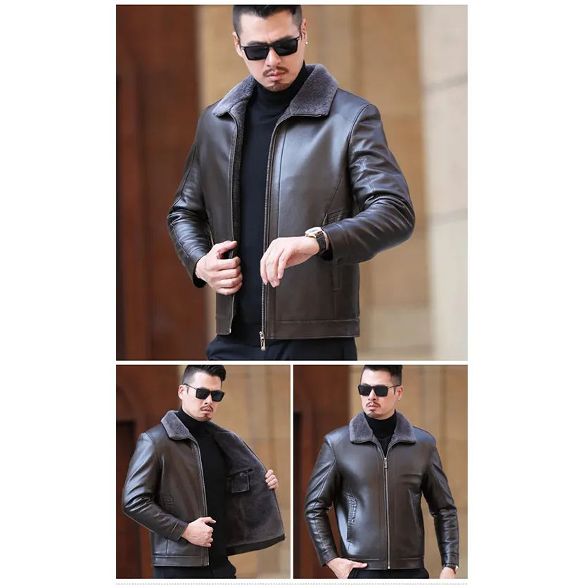 Funki Buys | Jackets | Men's Leather Fleece Lined Short Jackets