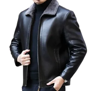 Funki Buys | Jackets | Men's Leather Fleece Lined Short Jackets