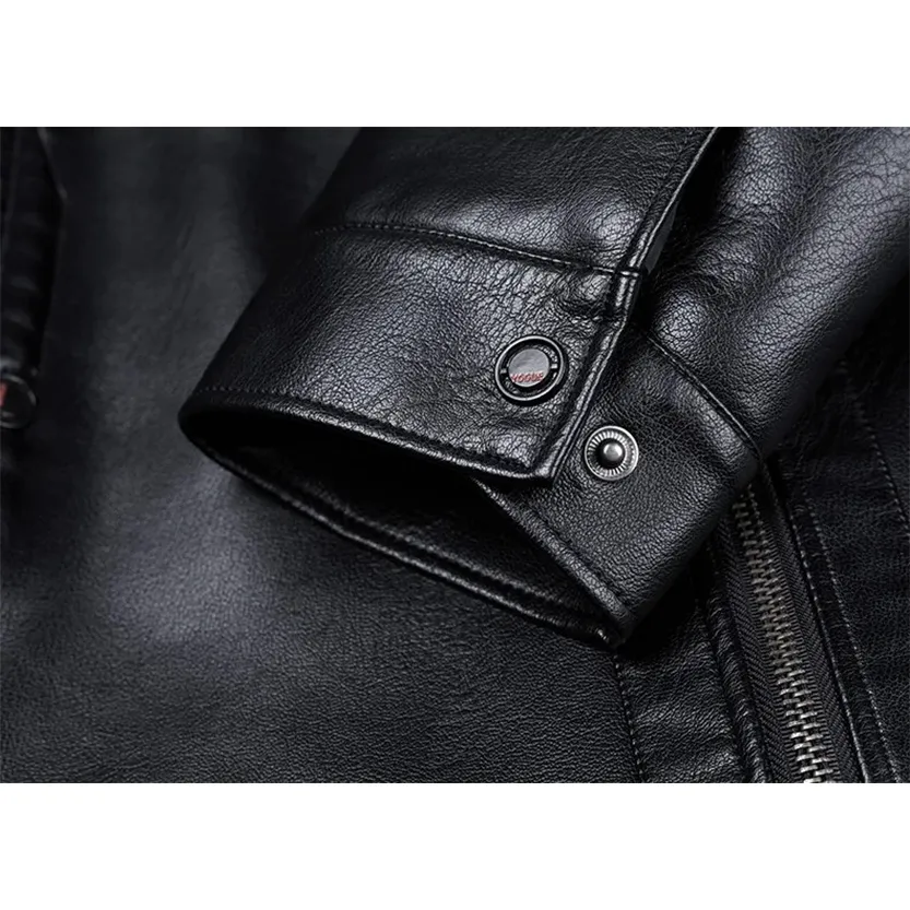 Funki Buys | Jackets | Men's Leather Fleece Lined Short Jackets