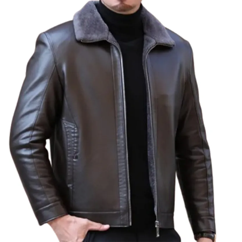 Funki Buys | Jackets | Men's Leather Fleece Lined Short Jackets