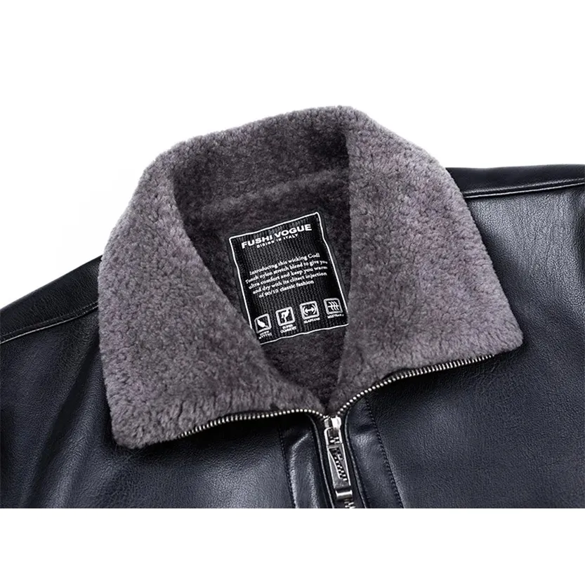 Funki Buys | Jackets | Men's Leather Fleece Lined Short Jackets