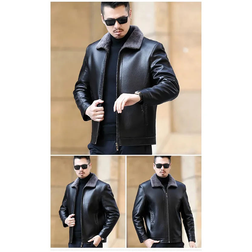 Funki Buys | Jackets | Men's Leather Fleece Lined Short Jackets