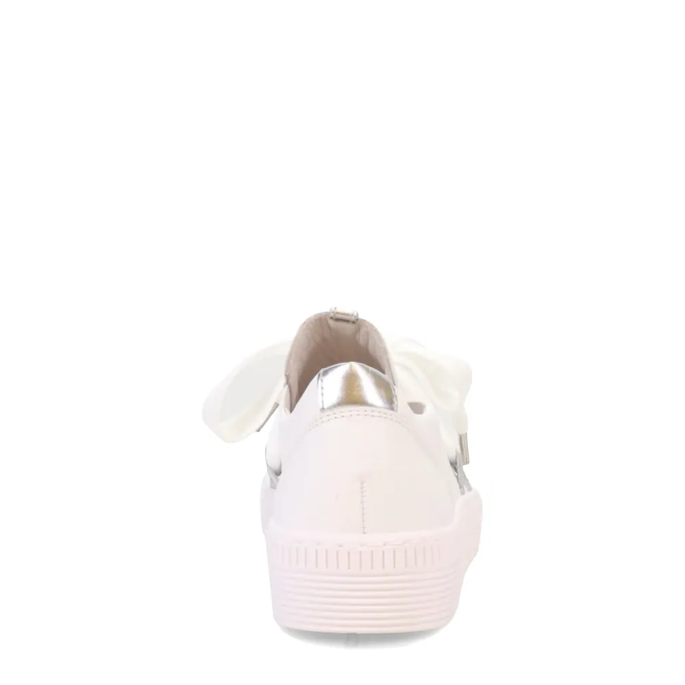 Gabor Women's Bow Sneaker in Weiss White