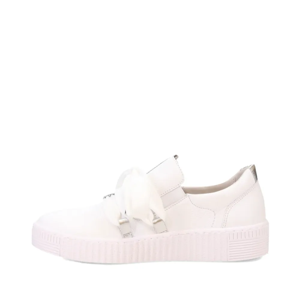 Gabor Women's Bow Sneaker in Weiss White