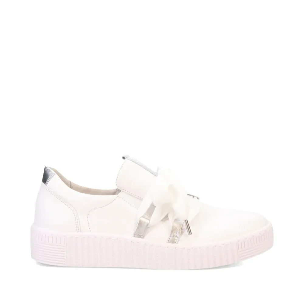 Gabor Women's Bow Sneaker in Weiss White