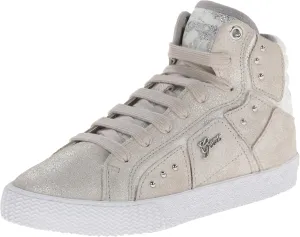 Geox JR Smart Girl 1 Sneaker (Toddler/Little Kid/Big Kid),Silver,39 EU (6 M US Big Kid)
