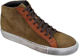 Giovacchini Shoes Men's Ruben Italian Waxed Suede Leather High-top Sneaker