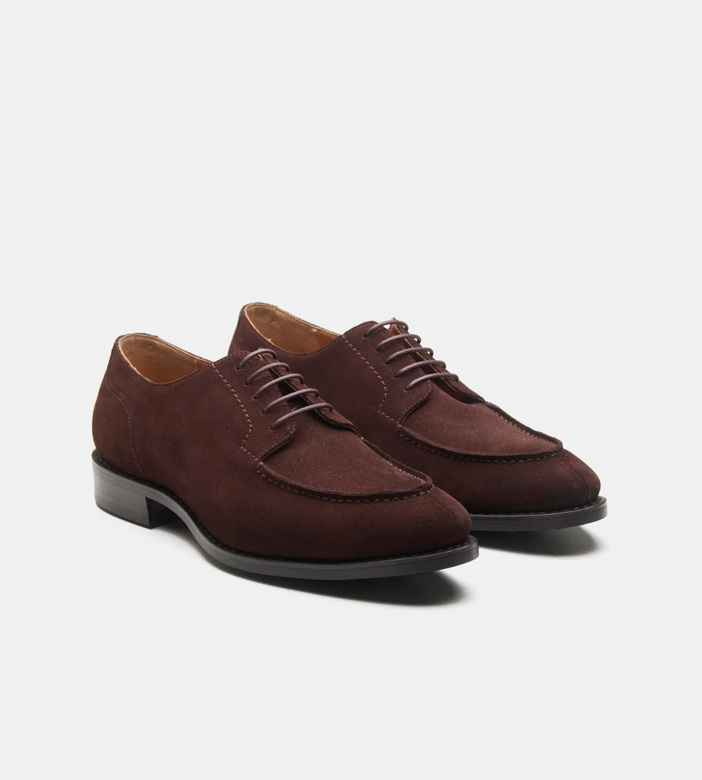 Goodyear Welted Brown Suede Split Toe Derby