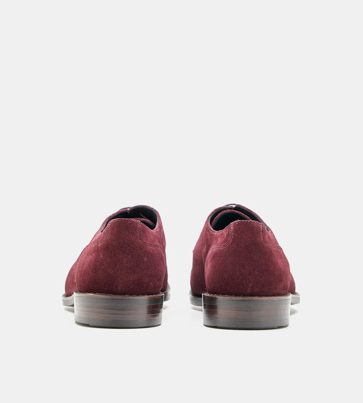 Goodyear Welted Burgundy Suede Split Toe Derby
