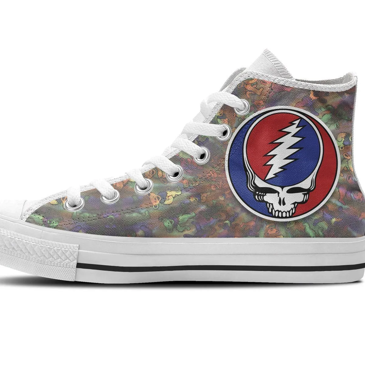 grateful dead skull mens high top sneakers