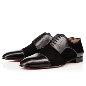 Handmade Black Suede and Leather Formal Shoes for Men