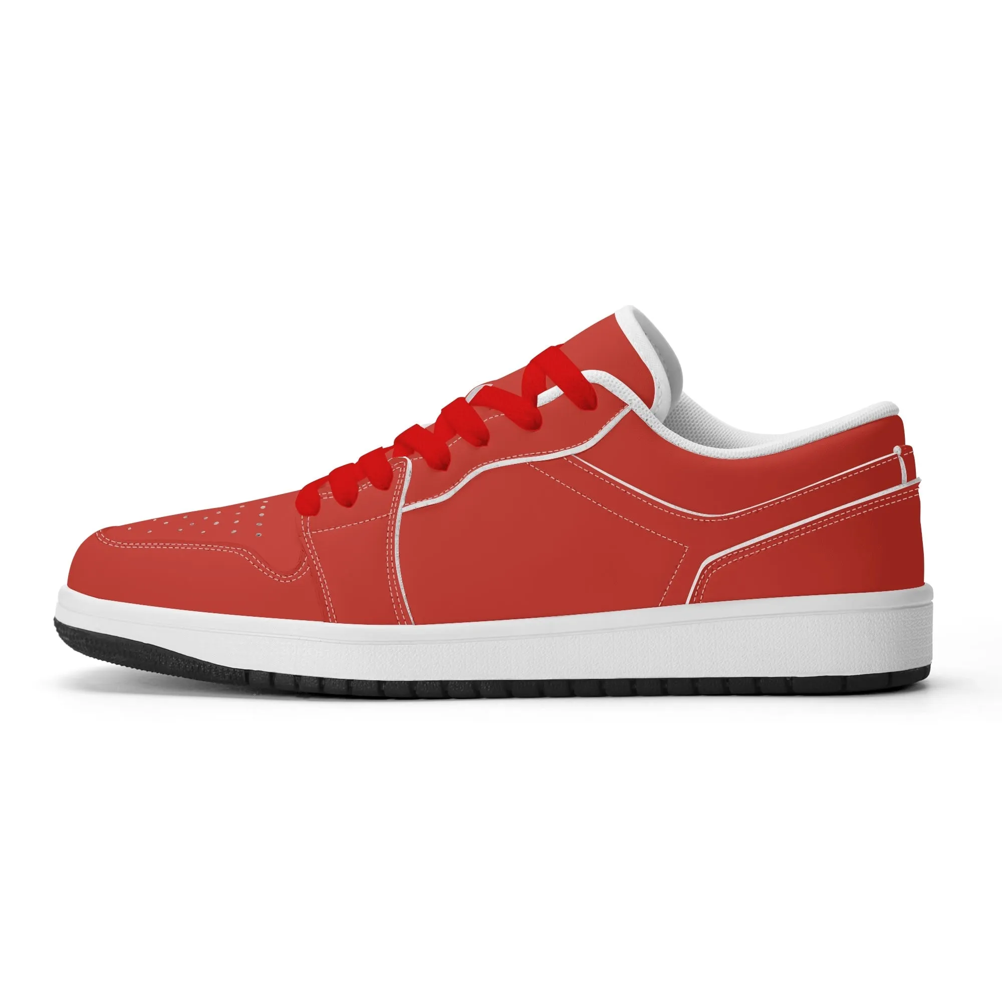 Harley Davidson Red Low Top Leder Sneaker für Damen
