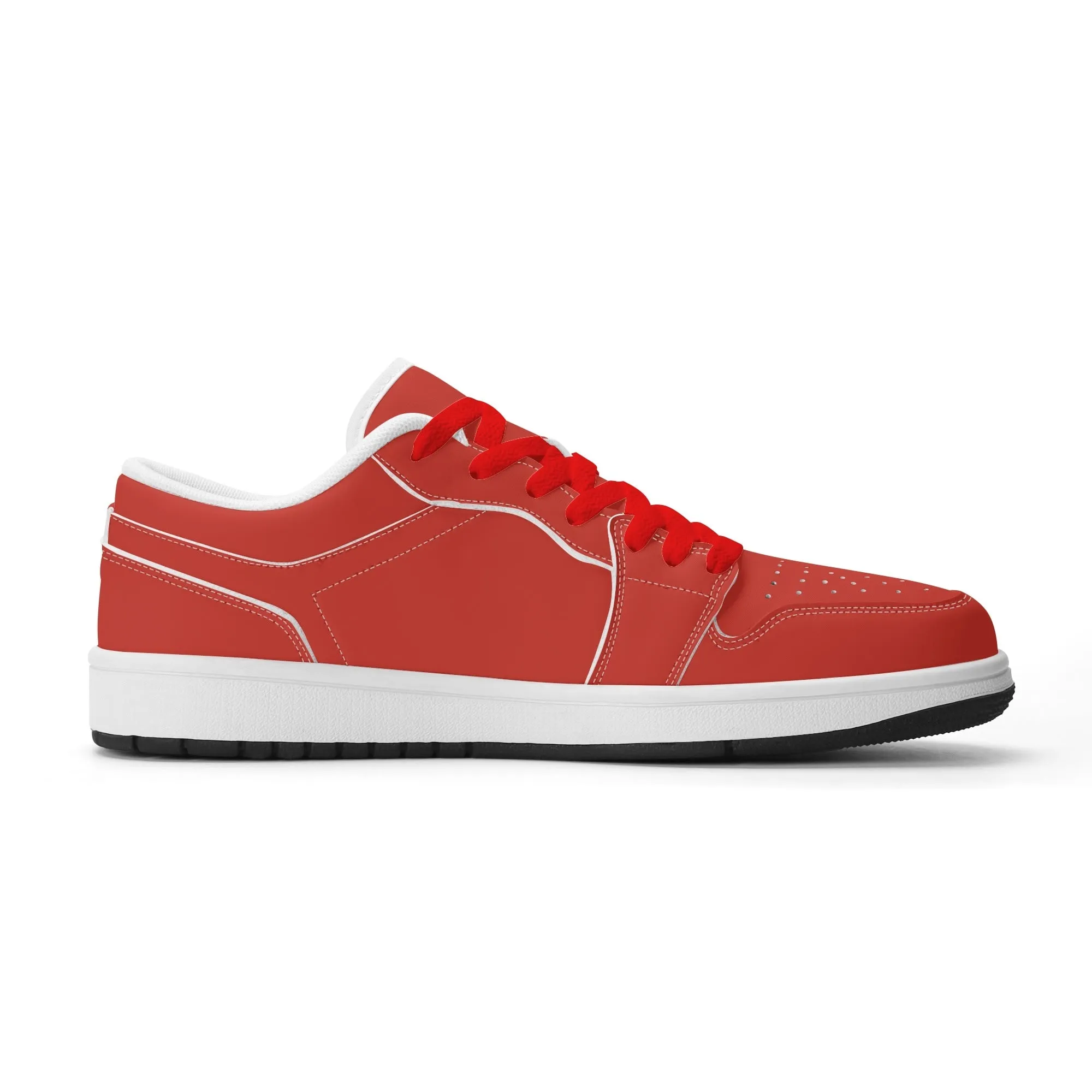 Harley Davidson Red Low Top Leder Sneaker für Damen