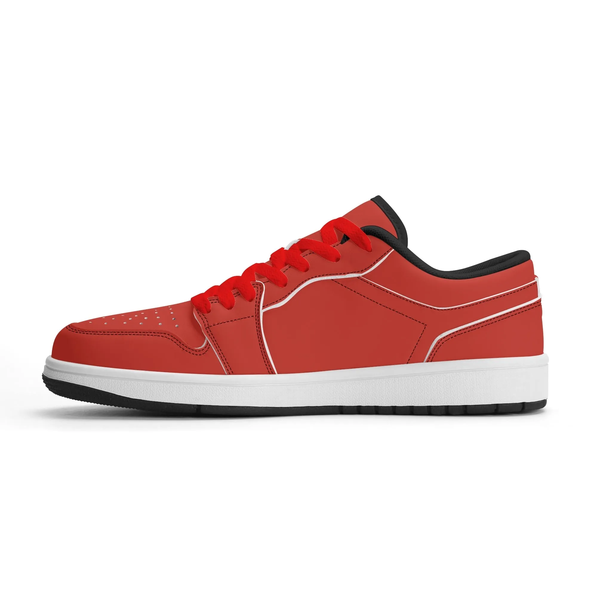 Harley Davidson Red Low Top Leder Sneaker für Damen