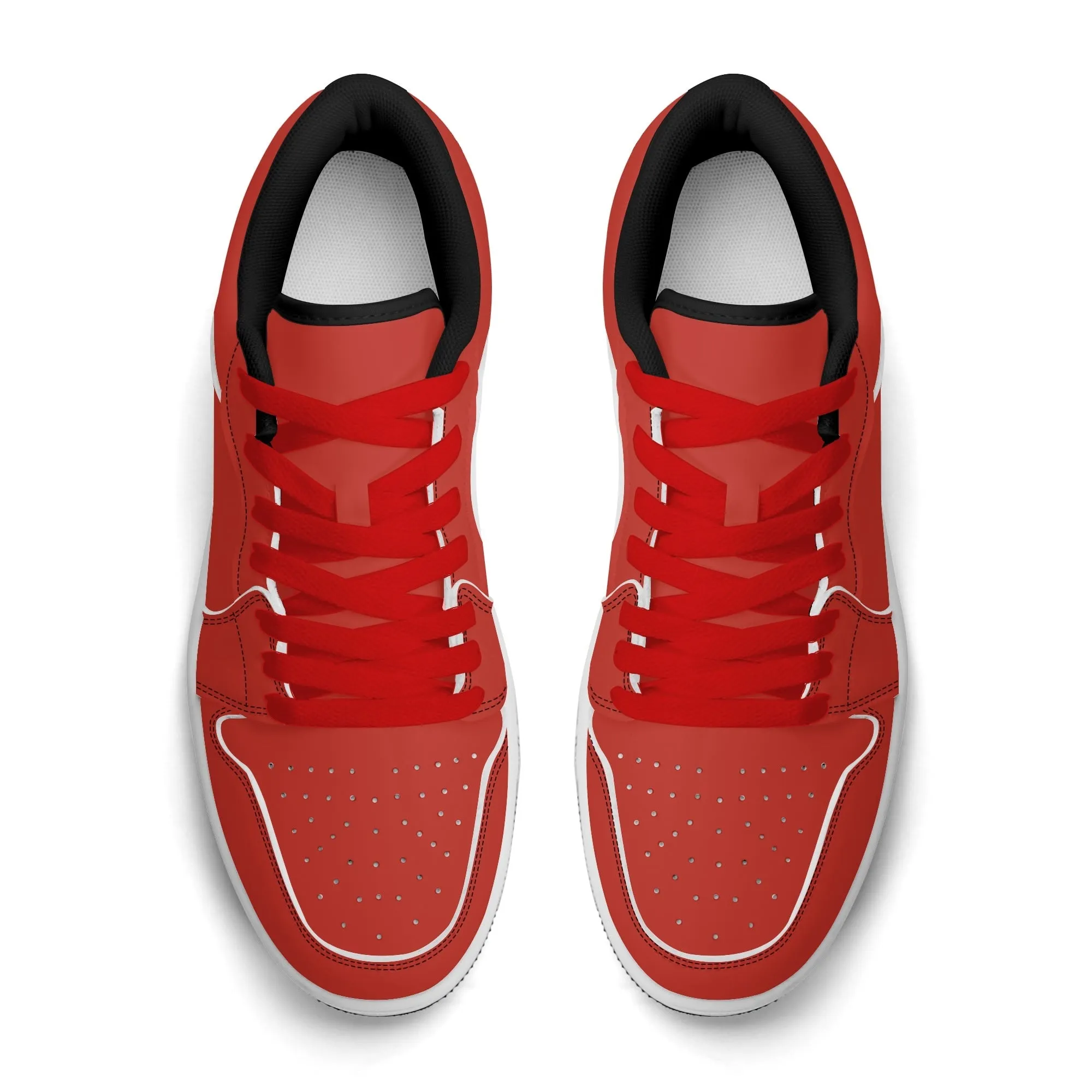 Harley Davidson Red Low Top Leder Sneaker für Damen